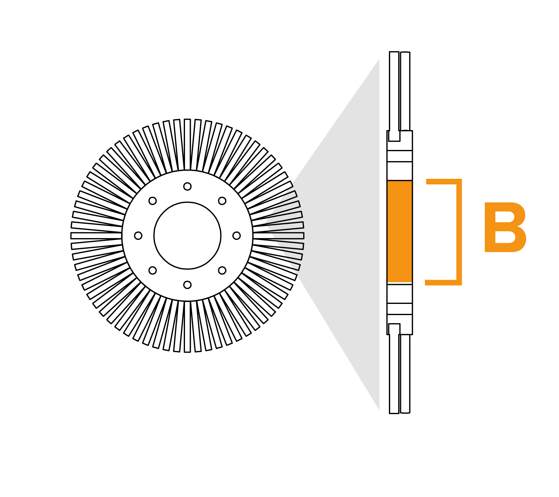 Solid Core Pencil Brush - Diagram B